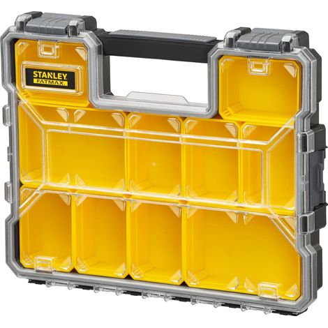 1 Boîte De Rangement 10 Compartiments Amovibles Polycarbonate Étanche Fermoirs Métalliques Pour Atelier (1/5)