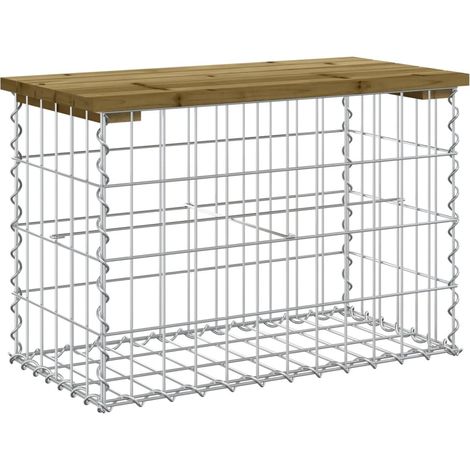 Banc de jardin,Banquette de jardin,Chaise design gabion 63x31,5x42 cm bois de pin imprégné CFW32961 (1/5)