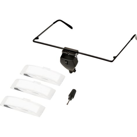 Lunette Loupe Monoculaire pour Réparation Horloge 1.5x / 2.5x / 3.5x Grossissement avec Éclairage LED (1/5)