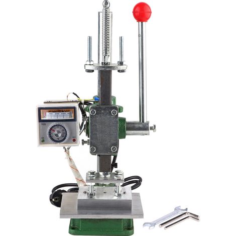 Presse à chaud manuelle portable pour gaufrage à chaud sur cuir et artisanat, outil de pressage à chaud, fiche UE 220V (1/5)