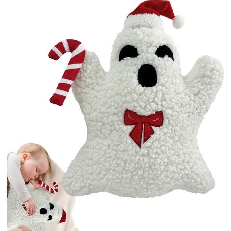 Coussin fantôme en peluche, coussin mignon en forme de fantôme pour Halloween - Coussin décoratif d'Halloween, coussin fantôme en (1/5)