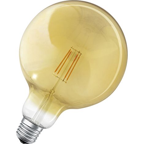 LEDVANCE Smarte LED-lampe mit Bluetooth Technologie, Sockel E27, Filament Globe Gold, Dimmbar, ersetzt Glühlampen mit 50W, Warmweiß, steuerbar mit Google, Alexa und Apple HomeKit, SMART+ BT Globe Gold (1/5)