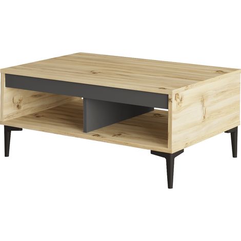 Mesa De Centro Yurupa Aristo 90 Cm Fieltro Antracita