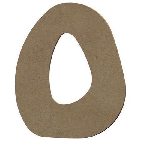 Lettre majuscule O en bois MDF à décorer - 8 cm (1/3)