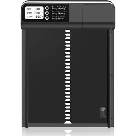 Porte automatique pour poulailler – Détection de lumière et minuterie intégrées, design anti-pincement en aluminium, compatible avec animaux domestiques (modèle 1058)