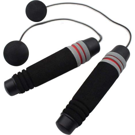 Corde à sauter lestée sans fil pour fitness et musculation en intérieur (1/4)