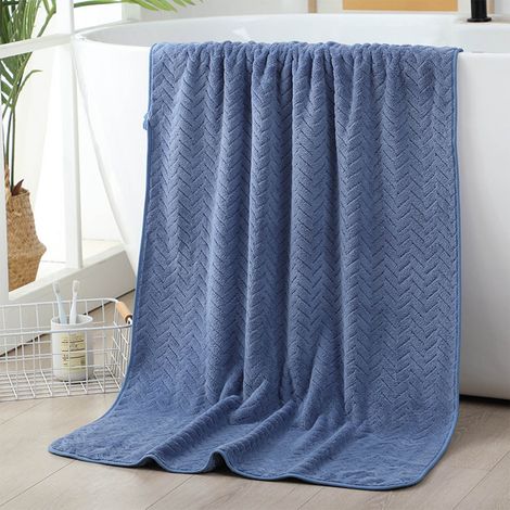 Serviette De Bain En Velours De Corail - 70 x 140 cm - Pour Adulte - Absorbante - Usage Quotidien À La Maison Ou À La Plage - 1 Pièce (1/5)