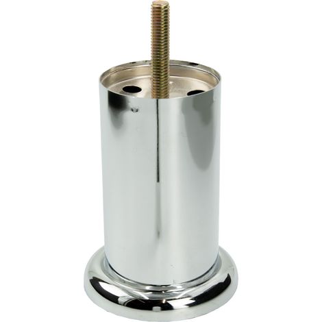 Gamba dritta per mobili, cromo argento, altezza 10 cm (1/2)