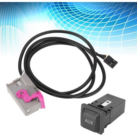 Connecteur entrée AUX 3,5mm 32 broches pour autoradio CD RNS-E Audi, câble adaptateur ligne avec prise femelle, compatible série AU, accessoire voiture. (1/5)