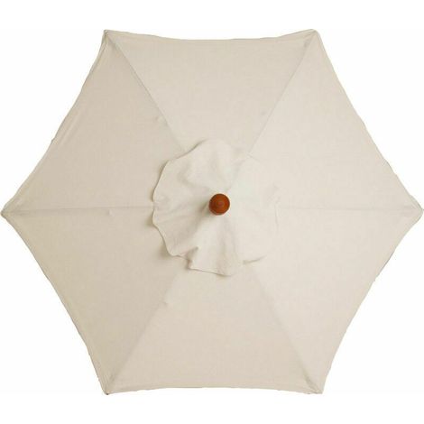 Toile De Rechange Pour Parasol - 6 Baleines - Diamètre 2 M - Imperméable UV - Beige (1/5)
