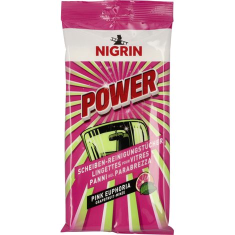 NIGRIN  683183:NIGRIN Scheiben-Reinigungstücher Pink Euphoria Grapefruit-Minze-Duft 1 St.