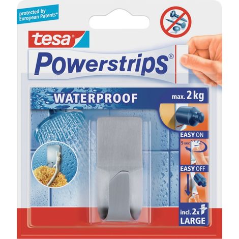 tesa Haken Zoom,Inh.1St Powerstrips Waterproof Metall