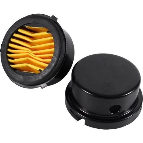 Filtre à air, Fil noir de silencieux de silencieux de filtre d\'admission de compresseur d\'air en métal noir 3-8 \"16MM-XIU (1/4)