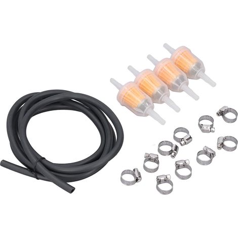 Kit de remplacement pour filtre à carburant Kohler pour petits moteurs, comprenant 15 colliers de serrage réglables pour tuyau d'essence de 2 m, diamètre intérieur 5 mm, diamètre extérieur 9 mm. (1/5)
