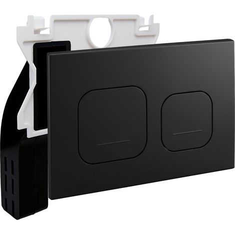 Plaque Commande WC Mat Pour Duofix Sigma/Delta Noir (1/5)