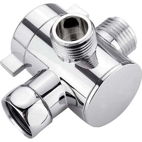 Robinet Diviseur 3 Voies G1/2 Pour Douche Multifonction – Adaptateur de Pommeau de Douche – Pièce de Rechange pour Salle de Bain (1/5)