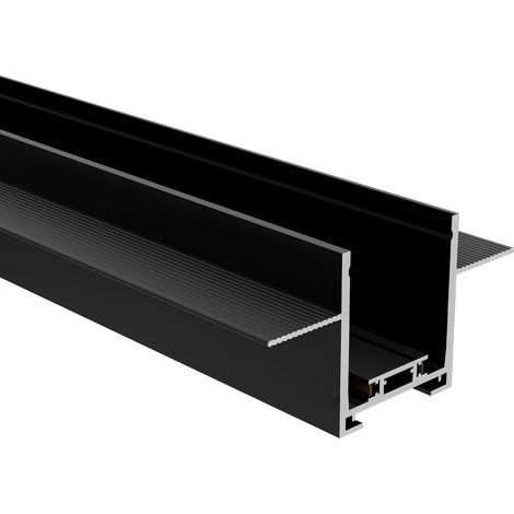 Binario magnetico a incasso per cartongesso, 1 m, 24 V CC, nero, modello SLIM TRACK D16 (1/5)