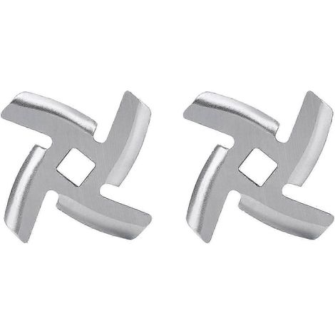 Lames de hachoir à viande en acier inoxydable (lot de 2), 4 lames de rechange pour hachoirs KitchenAid et manuels (1/3)