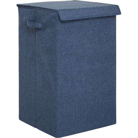 Cesto portabiancheria colorama rettangolare pieghevole da 74 l, blu - 5five (1/4)