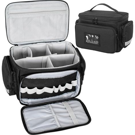 Trousse d'urgence Vide pour infirmière, Sac de Médecine, Portable Sac médical de Voyage, Organisateur de Pilule pour Travail, Voiture, Maison, Bureau, Voyages (Noir) (1/5)