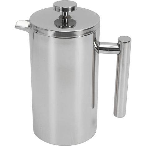 Cafetière à pression française en acier inoxydable 304, Pot isolé Double couche, antirouille, lavable au lave-vaisselle, 600ml (1/5)