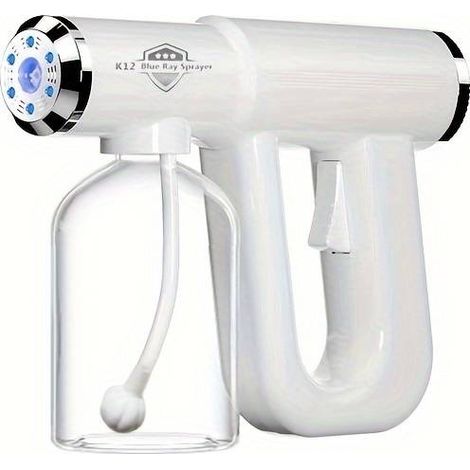 Pulverizador de desinfección Nano K12 para interiores y exteriores, pistola de desinfección, pulverizador de alcohol líquido, pistola pulverizadora de desinfección con luz azul