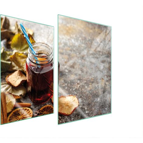 Assiette de protection en verre pour la cuisine, 2 x 35 x 52 cm, pour aliments (1/5)
