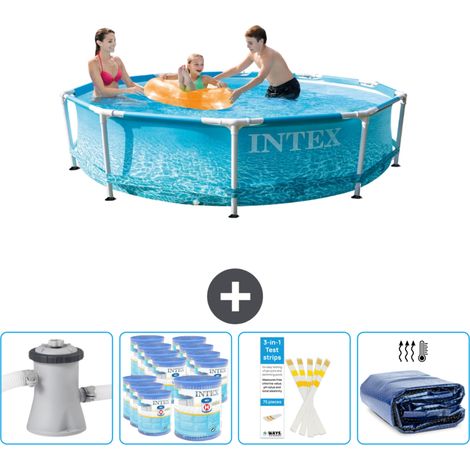 Piscine Intex à cadre rond - 305 x 76 cm - Comprend des Accessoires CB86 (1/4)