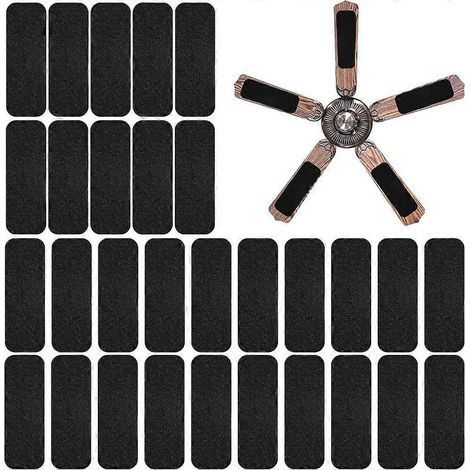 Lot de 30 filtres pour pales de ventilateur de plafond - Tampons purificateurs d'air à charbon actif - Filtres à air pour pales de ventilateur de plafond (1/5)