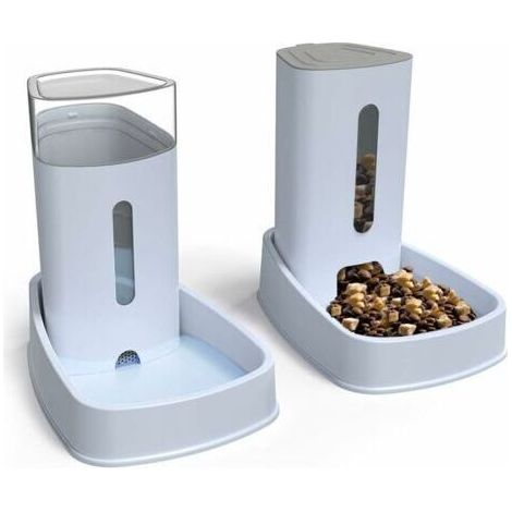 Distributeur croquettes/Eau Fontaine Automatique-3.8Lx 2 Pièces- Alimentation pour Chien/Chat/Croquettes Mangeoirs et Abreuvoirs Accesoires Gamelle Chat/Chien/Animaux Domestiques (1/4)