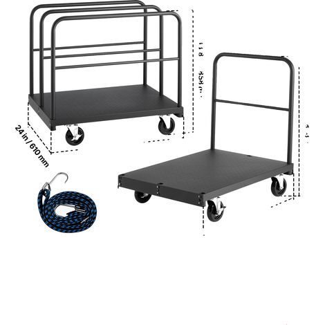 Chariot à panneaux, Capacité de charge lourde, Fonctionnalité polyvalente, 2500lbs (1/2)