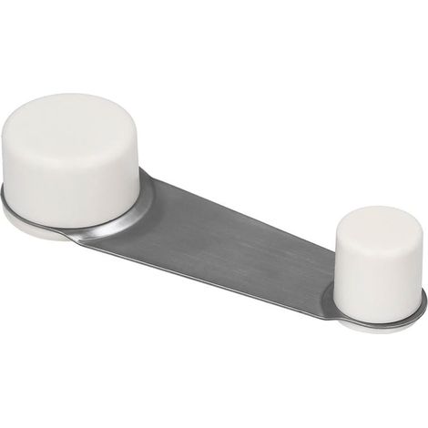 Tope de puerta hanstik adhesivo con tornillos acero plateado