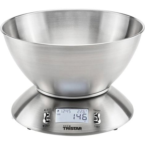 [NEUWERTIG] B-Ware Tristar Kw 2436 Küchenwaage Waage Digitalwaage Küchenwaage 5kg Silber