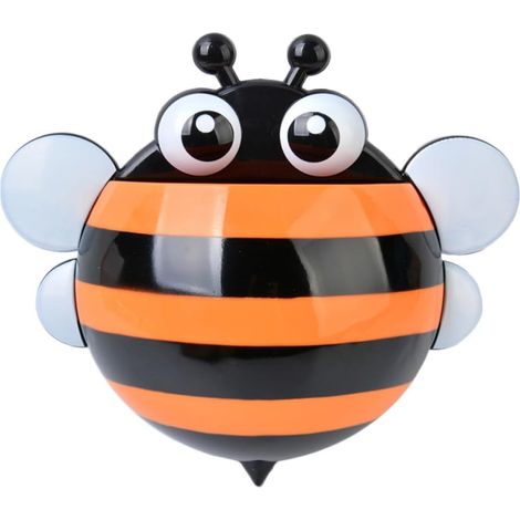 Porte-brosses à Dents Abeille en Plastique Orange pour Salle de Bain (1/5)