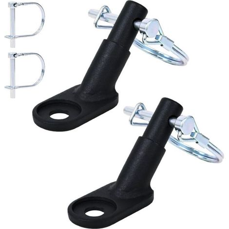 Attelage pour remorque vélo, attelage pour remorque vélo, kit 2 pièces, adaptateur universel pour remorque vélo avec goupille de sécurité, pour remorque vélo enfant, remorque chien, remorque cargo (1/5)