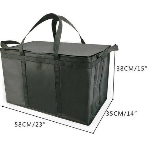 Bolsa isotérmica grande, plegable y reutilizable con cremallera ideal para mantener las bebidas calientes o frías. (1/5)