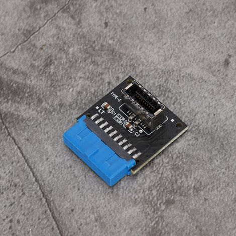 Questo adattatore compatto con connettore USB 3.0 è progettato per i pannelli frontali, consentendo una facile connettività USB-C e supportando l'installazione di porte Type-C sul pannello frontale de