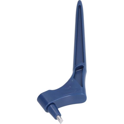 Couteau à découper portatif antidérapant, flexible et pratique, outil de découpe à 360° pour travaux manuels, bleu foncé (1/5)