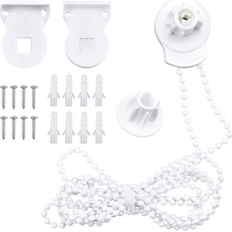 Herrajes para persianas enrollables de 25 mm，soportes metálicos de calidad para persianas enrollables，color blanco，Kit de reparación y reemplazo (1/5)