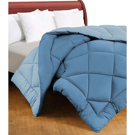 Trapunta matrimoniale CaldoSogno double-face blu 300 gr/mq - Piumone invernale caldo e soffice 250x250 cm (1/5)