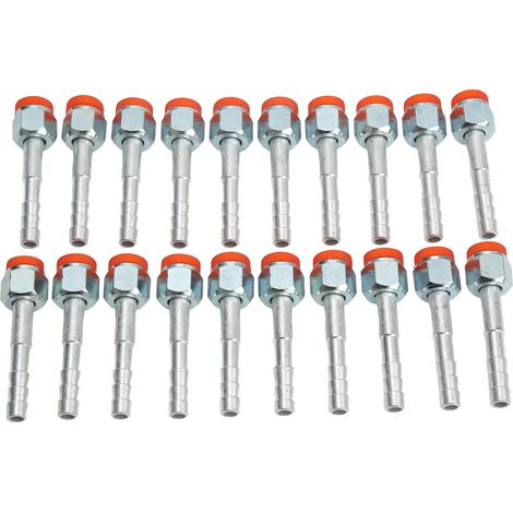 Lot de 20 raccords à barboteriel clim tuyau aluminium 3/8 pouce droit haute résistance universel auto camion poids lourd (1/5)