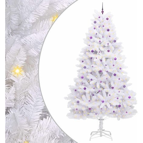 Sapin de Noël Artificiel à Branches Articulées Blanc 300 cm CFW235007 (1/5)