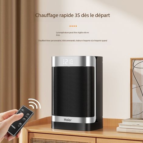 Radiateur Appoint Ceramique PTC 1500W Telecommande Thermostat Oscillation 70° Minuteur 12H 5 Modes Chambre Bureau (1/4)