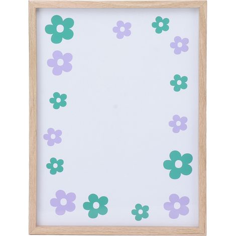 Tableau blanc effaçable, cadre en bois, tableau d'écriture réutilisable, durable, facile à écrire grâce à son crochet, marqueur pour emploi du temps, liste de devoirs, études à la maison, type B (1/5)