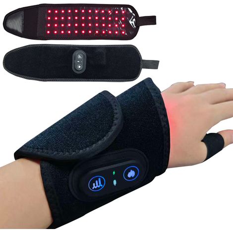 Pulsera Led Terapia Lumínica - 660 nm + 850 nm - Calentamiento Ajustable 3 Niveles - Para Síndrome del Túnel Carpiano - 1 Unidad (1/5)