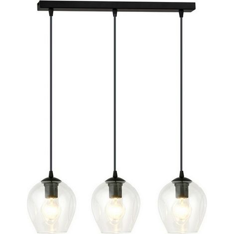 Lampada a Sospensione Istar, Acciaio verniciato a polvere, Vetro, Nero, 70x100x14 cm (1/5)