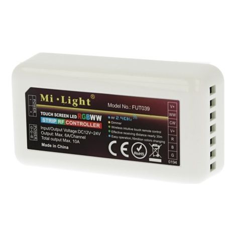 Centralina Controller MiLight FUT039 RGB + CCT 5 Canali Per Strip Led RGB+W+WW 12V 24V 5x6A Ricevitore Wireless 2,4G (1/3)