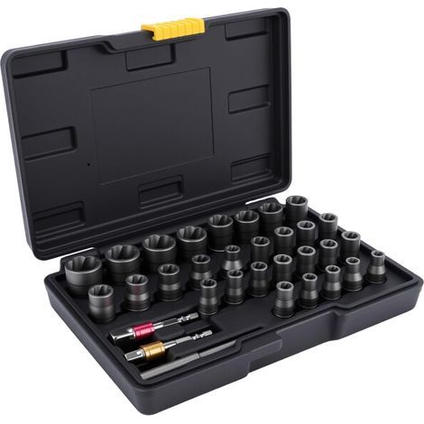 Coffret de 32 extracteur d'écrous, douille pour extracteur de Boulon endommagés, ensemble d'outils pour retirer les boulons