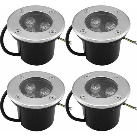 KLVGTIFS PU - 4 PACK 3W IP65 Spot LED Encastré Extérieur 270 Lumen Rond Led Terrasse Downlight Lampe D'éclairage De Jardin Extérieur, pour Jardin (1/5)