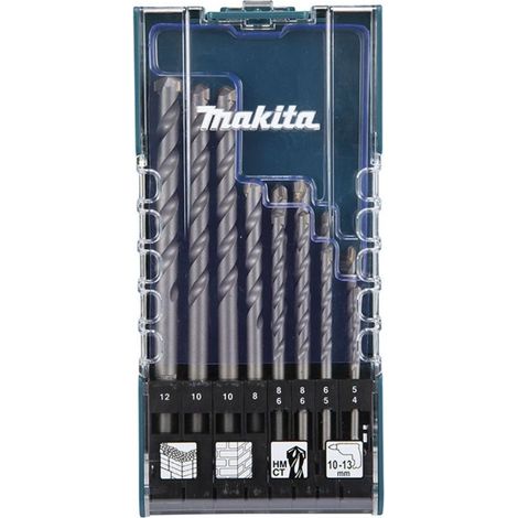 Makita D-77126 Set mit 12 Wandbohrern, Schlagschrauber